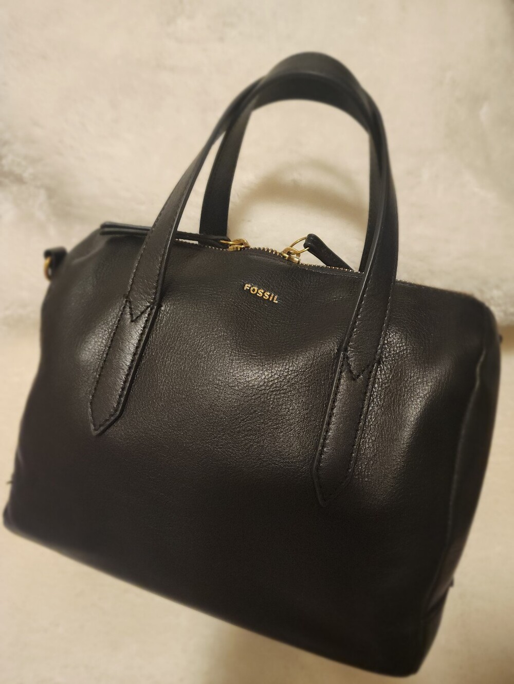 Fossil Black Sydney Crossbody Satchel